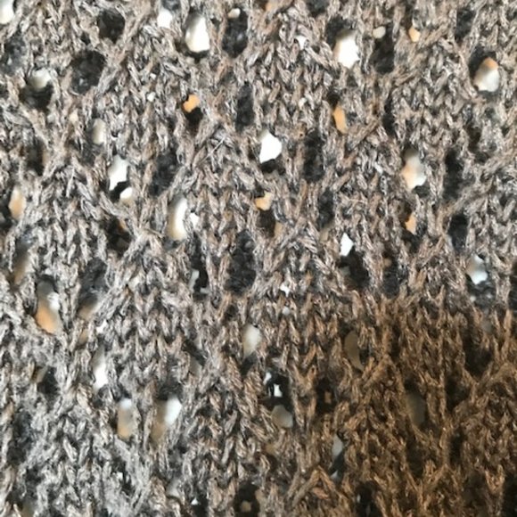 SUNDANCE Petite Small linen oversized open-knit sweater - Picture 4 of 6